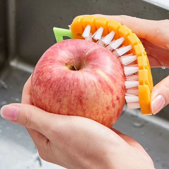 2950 Vegetable Scrubbing Brush, Vegetable Scrubber Nonâ€‘Toxic Fruit Brush Carrot Shape Vegetable Brush for Potato for Vegetable - Image 2