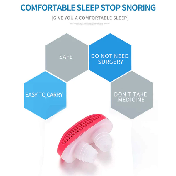 0353 - 2 in 1 Anti Snoring and Air Purifier Nose Clip for Prevent Snoring and Comfortable Sleep - Image 3