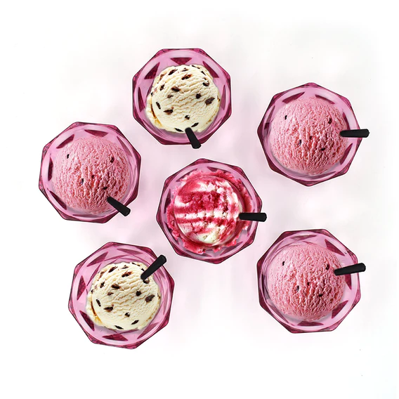 2764 6pc Diamond shape ice cream bowl set - Image 5