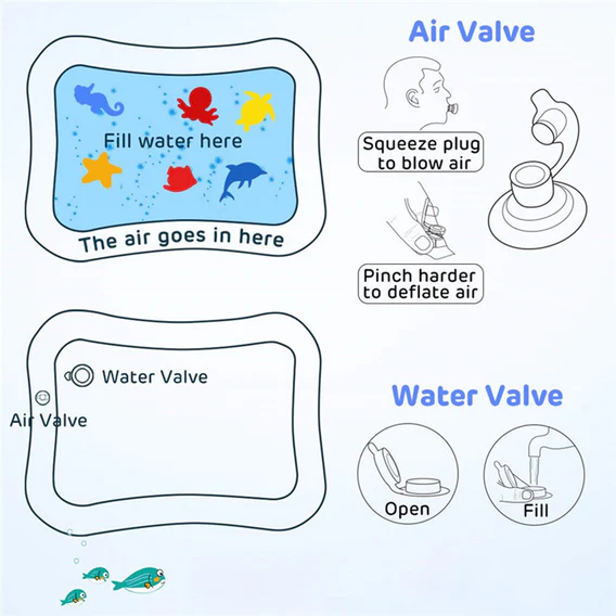 8090 Baby Water Mat Inflatable Baby Play Mat Activity Center for Infant Baby Toys 3 to 15 Months, Baby Gifts for Boys Girls(Assorted Design) - Image 5