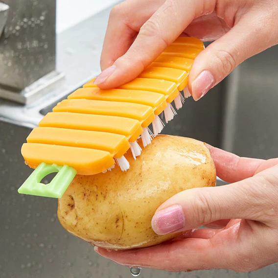 2950 Vegetable Scrubbing Brush, Vegetable Scrubber Nonâ€‘Toxic Fruit Brush Carrot Shape Vegetable Brush for Potato for Vegetable - Image 7