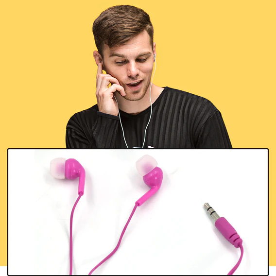 7273 Phone Earphones with Microphone with Case - Image 4