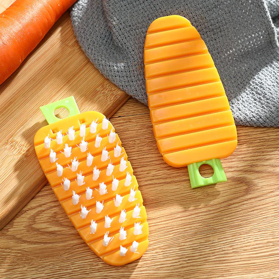 2950 Vegetable Scrubbing Brush, Vegetable Scrubber Nonâ€‘Toxic Fruit Brush Carrot Shape Vegetable Brush for Potato for Vegetable - Image 6