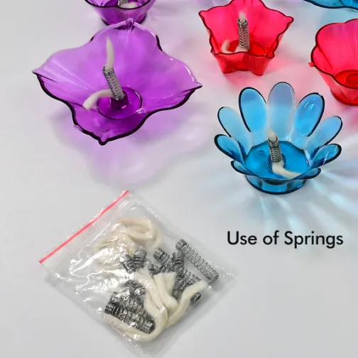 6320 Magical Reflection Diya Set with 6 Attractive Design Cup (Set Of 12 Pieces) - Image 5