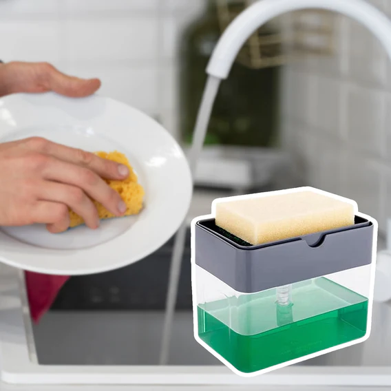 6267 2 in 1 Soap Dispenser for Dishwasher Liquid Holder , Liquid Dispenser Through Pump - Image 3