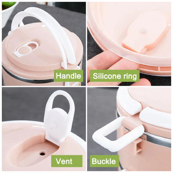 2872 Multi Layer Stainless Steel Hot Lunch Box (3 Layer) - Image 4