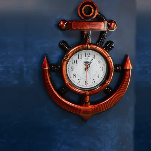 4931 Anchor Wall Clock for Home (Moq :- 24 Pcs) - Image 2