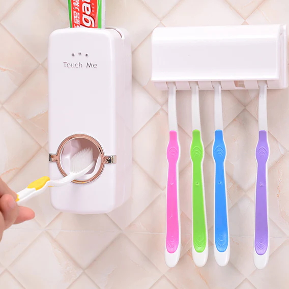 0174A Hands Free Wall Mounted Plastic Dust Proof Automatic Toothpaste Dispenser - Image 2