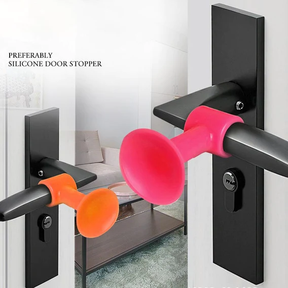 1442 Door Stopper Mini Anti-Collision Silicone Door Handle Crash Pad - Image 6