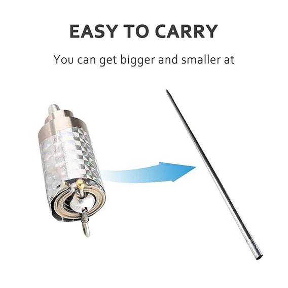 1697 Magic Toy Metal High Elasticity Steel Silver Appearing Cane Magic Toy Magic Steel - Image 4