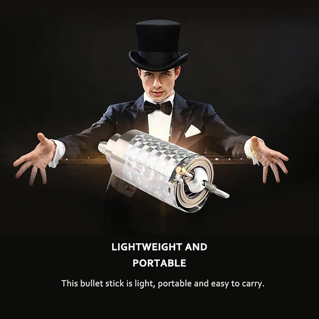 1697 Magic Toy Metal High Elasticity Steel Silver Appearing Cane Magic Toy Magic Steel - Image 5