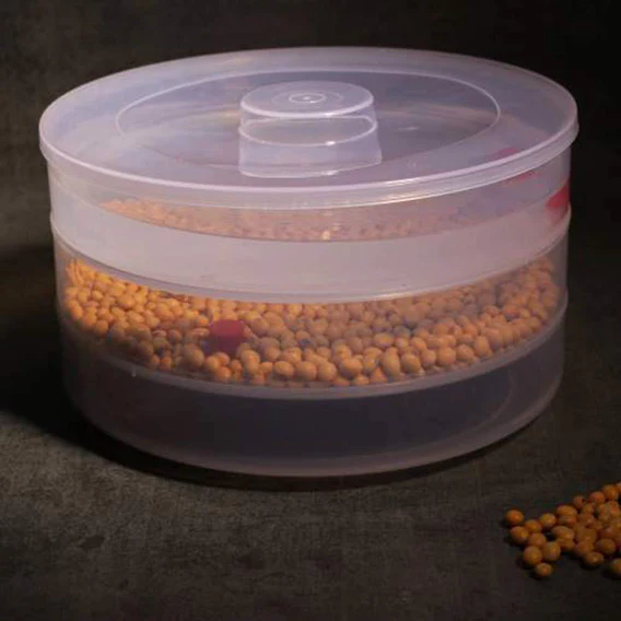 0093 Plastic 3 Compartment Sprout Maker, White - Image 2