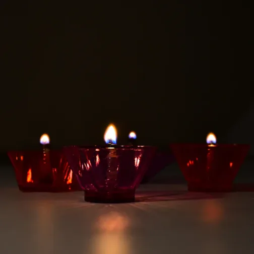 6320 Magical Reflection Diya Set with 6 Attractive Design Cup (Set Of 12 Pieces) - Image 4