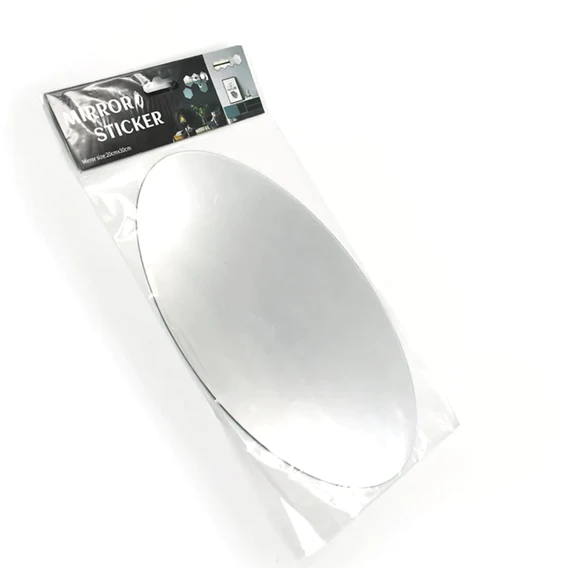 9053 10PC BIG OVAL ADHESIVE-BATHROOM-MIRROR-WALL - Image 2