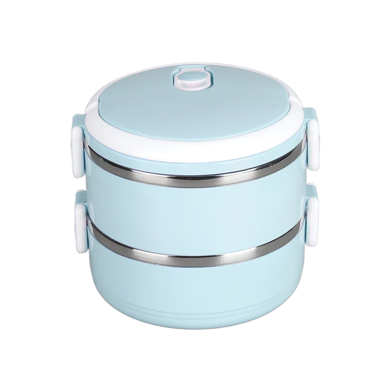 2873 Multi Layer Stainless Steel Hot Lunch Box (2 Layer) - Image 2