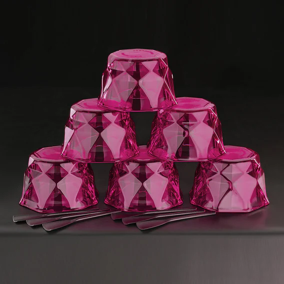 2764 6pc Diamond shape ice cream bowl set - Image 3