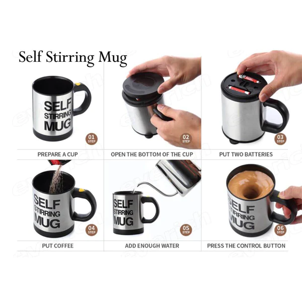 4791 Self Stirring Mug used in all kinds of household and official places for serving drinks, coffee and types of beverages etc. - Image 5