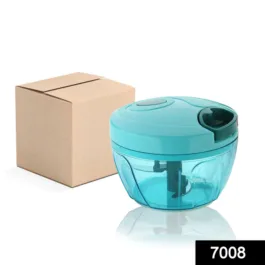 7008 Manual Stainless Steel Blades Compact Hand Held Vegetable Chopper/Slicer (Brown Package Box) (425 ml)