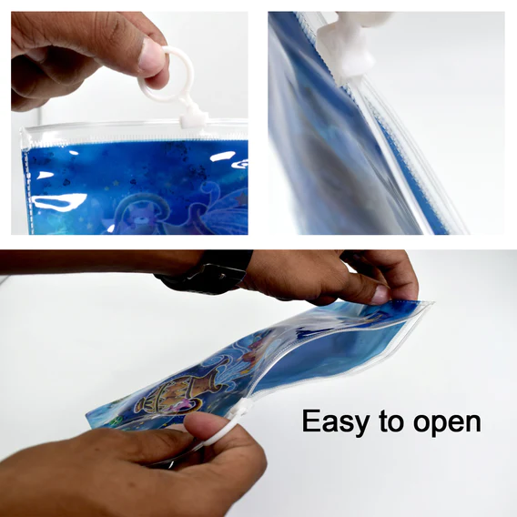 6218 8Pcs Mobile Accessories Combo In Zip Printed Pouch Bag - Image 5