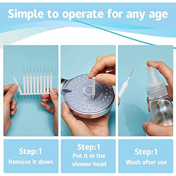 4985 10pcs Shower Nozzle Cleaning Brush, Reusable Multifunctional Shower Head Anti-Clogging Small Brush - Image 5