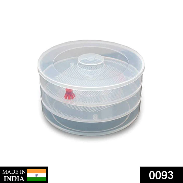 0093 Plastic 3 Compartment Sprout Maker, White