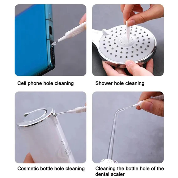 4985 10pcs Shower Nozzle Cleaning Brush, Reusable Multifunctional Shower Head Anti-Clogging Small Brush - Image 4