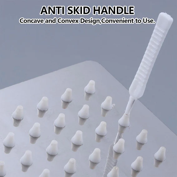 4985 10pcs Shower Nozzle Cleaning Brush, Reusable Multifunctional Shower Head Anti-Clogging Small Brush - Image 3