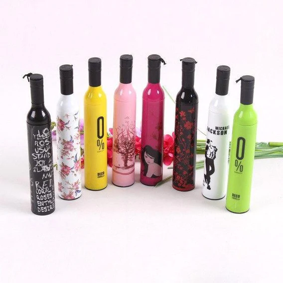 0518 Pocket Folding Wine Bottle Umbrella - Image 3