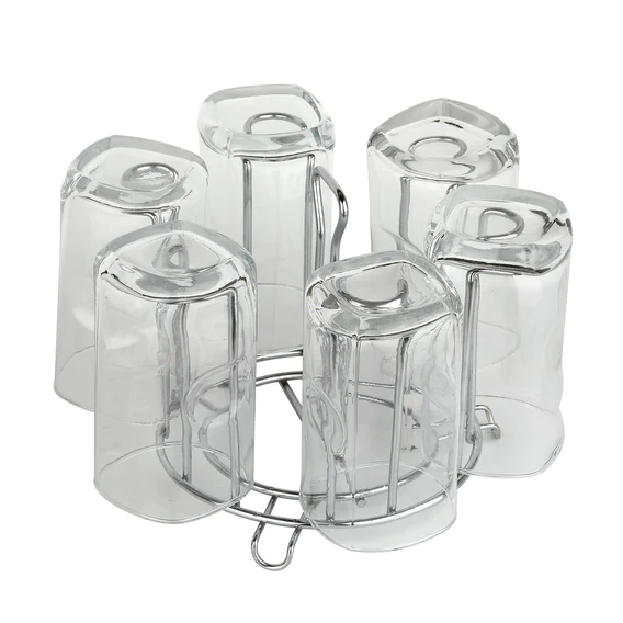 2741 SS Round Glass Stand used for holding sensitive glasses and all present in all kinds of kitchens of official and household places etc. (Moq :-2) - Image 3