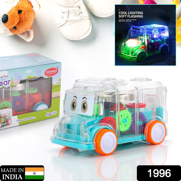 1996 TRANSPARENT MUSICAL MINI SCHOOL BUS KIDS