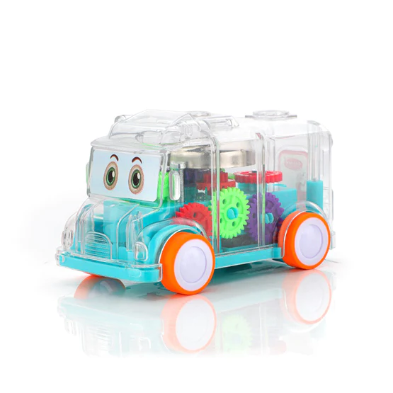 1996 TRANSPARENT MUSICAL MINI SCHOOL BUS KIDS - Image 3