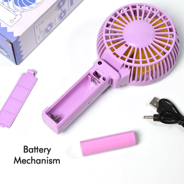 7604 Portable Mini handy Fan & Personal Table Fan | Rechargeable Battery Operated Fan Suitable for Kids, Women, Makeup Artist, Home Office - Image 4