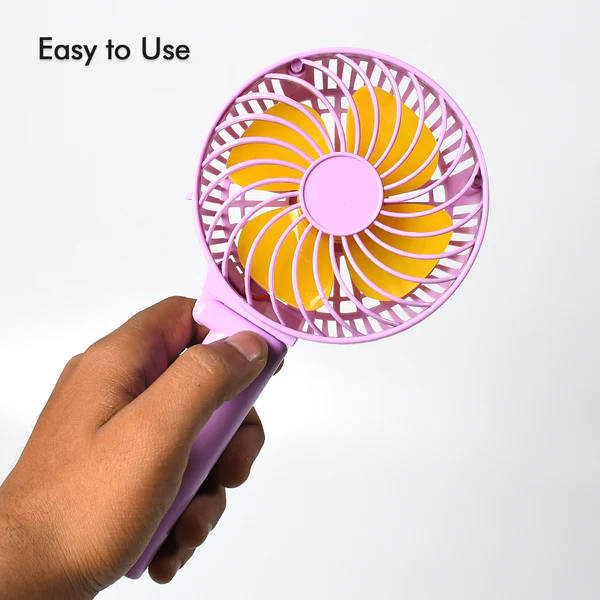 7604 Portable Mini handy Fan & Personal Table Fan | Rechargeable Battery Operated Fan Suitable for Kids, Women, Makeup Artist, Home Office - Image 6