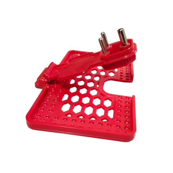 6496 Multi-Purpose Wall Holder Stand for Charging Mobile Just Fit in Socket and Hang (Red) - Image 2