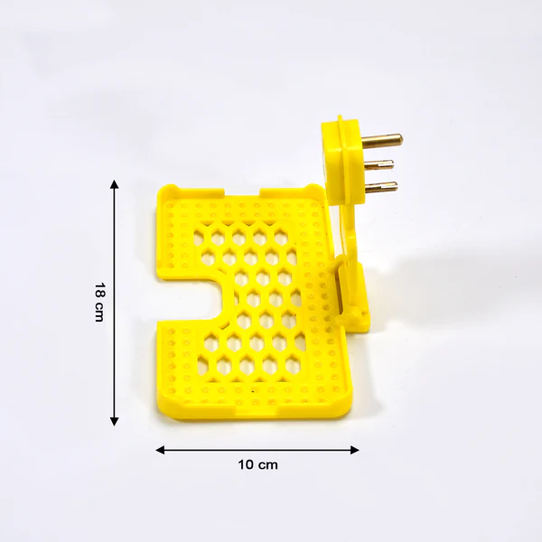 6496Y Multi-Purpose Wall Holder Stand for Charging Mobile Just Fit in Socket and Hang (Yellow) - Image 2