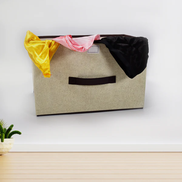 6470 Foldable Storage Box with Lid and Handles, Cotton and Linen Storage Bins and Baskets Organizer for Nursery, Closet, Bedroom, Home - Image 3