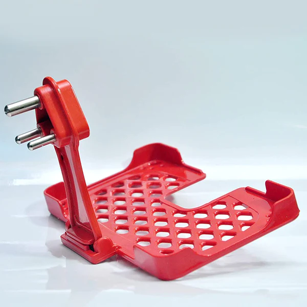 6496 Multi-Purpose Wall Holder Stand for Charging Mobile Just Fit in Socket and Hang (Red) - Image 5