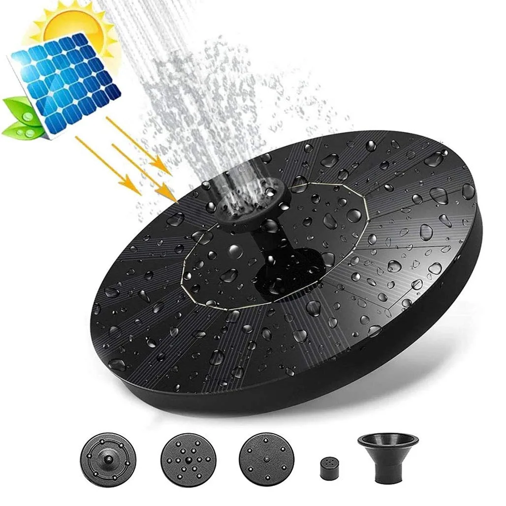 RS0011 Round 7V 1.4W Fountain Solar Power Floating Water Pump (Black)