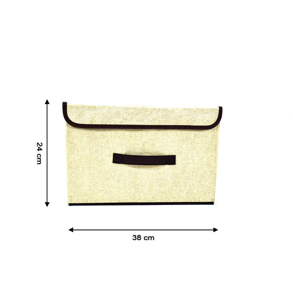 6470 Foldable Storage Box with Lid and Handles, Cotton and Linen Storage Bins and Baskets Organizer for Nursery, Closet, Bedroom, Home - Image 9