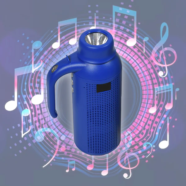 1287 Smart Bluetooth Speaker With Torch Light Wireless Bluetooth Speaker & Night Flash Light Speaker - Image 4