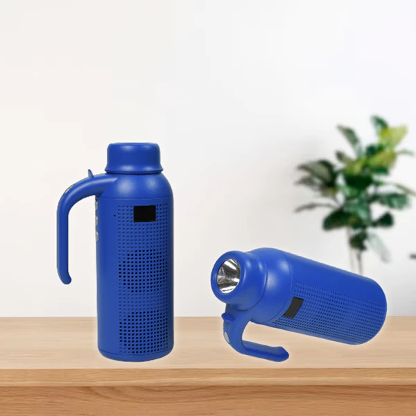1287 Smart Bluetooth Speaker With Torch Light Wireless Bluetooth Speaker & Night Flash Light Speaker - Image 3
