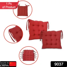9037 Square Chair Pad Seat Cushion for Car Pad, Indoor/Outdoor with Ties (15 inch)