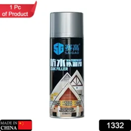 1332 Waterproof Leak Filler Spray Rubber Flexx Repair & Sealant – Point to Seal Cracks Holes Leaks Corrosion More for Indoor Or Outdoor Use Black Paint (450 Ml)