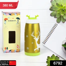6792 STAINLESS STEEL UNIQUE DESIGN WATER BOTTLE DOUBLE WALL DRINKING BOTTLE HOT AND COLD VACCUM INSULATED LEAK-PROOF BOTTLE FOR TRAVELING, OFFICE, GYM & HOME USE ( 380 ML)