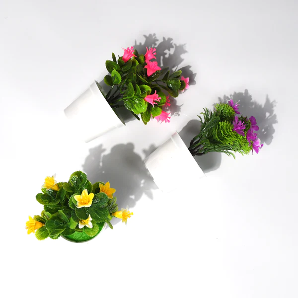 4950 Flower Pot Artificial Decoration Plant | Natural Look & Plastic Material For Home , Hotels , Office & Multiuse Pot - Image 2