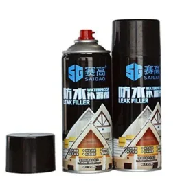 1332 Waterproof Leak Filler Spray Rubber Flexx Repair & Sealant – Point to Seal Cracks Holes Leaks Corrosion More for Indoor Or Outdoor Use Black Paint (450 Ml)