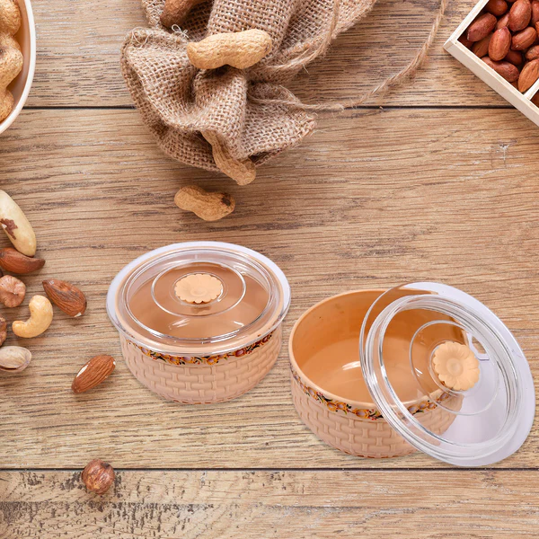 5278 Plastic Round Kitchen Storage Container Food Storage Jar 550 ML , For Home & Kitchen Use (2 pcs ) - Image 2