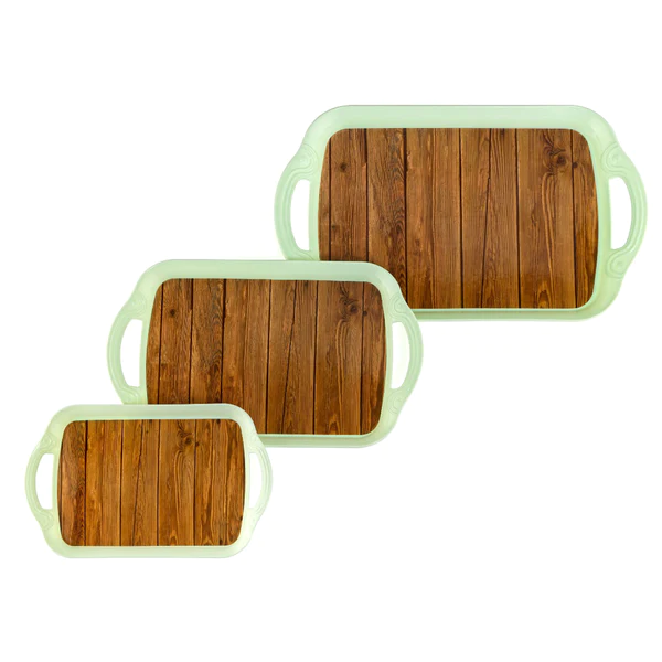 5211 Serving Tray Set 3 pcs Different Size For Kitchen & Office Use - Image 7