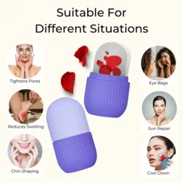 161 BEAUTY ICE ROLLER FOR FACE MASSAGER & EYE REUSABLE FACE ROLLERS FACIAL ROLLER ( PURPLE COLOR)