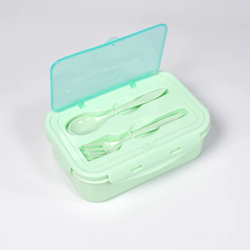 5312 LUNCH BOX FOR ADULTS AND STUDENTS WITH UTENSILS, INSULATED LUNCH BAG SUITABLE FOR DINING OUT 3-GRID LEAK PROOF LUNCH BOX - Image 3